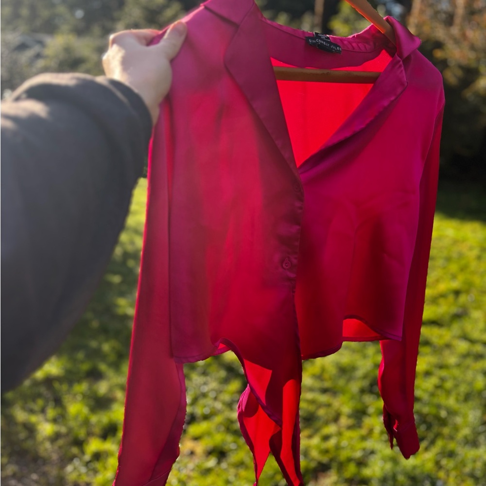 Sincerely Jules Fuchsia Blouse